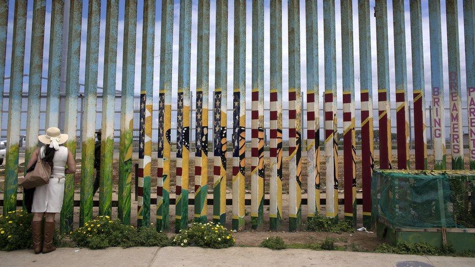 Woman at border