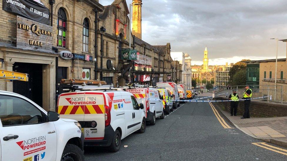 Scene on Morley Street in Bradford