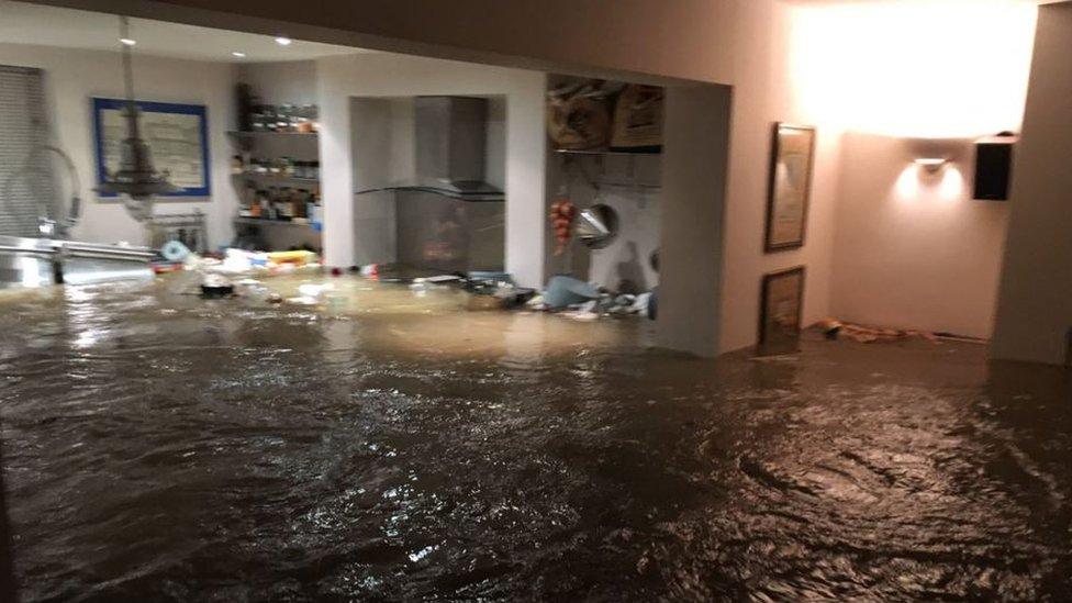 Flooded kitchen