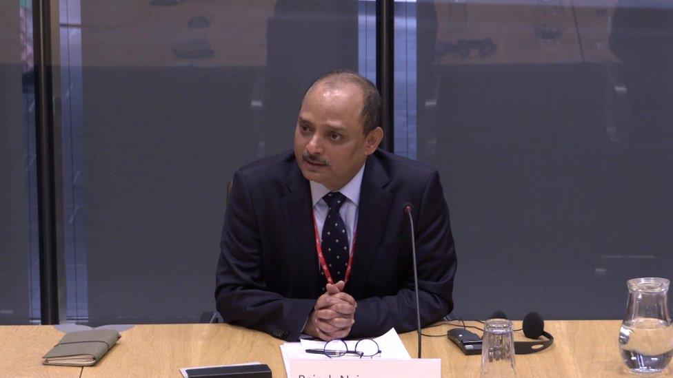 Rajesh Nair appearing before the Senedd's economy committee