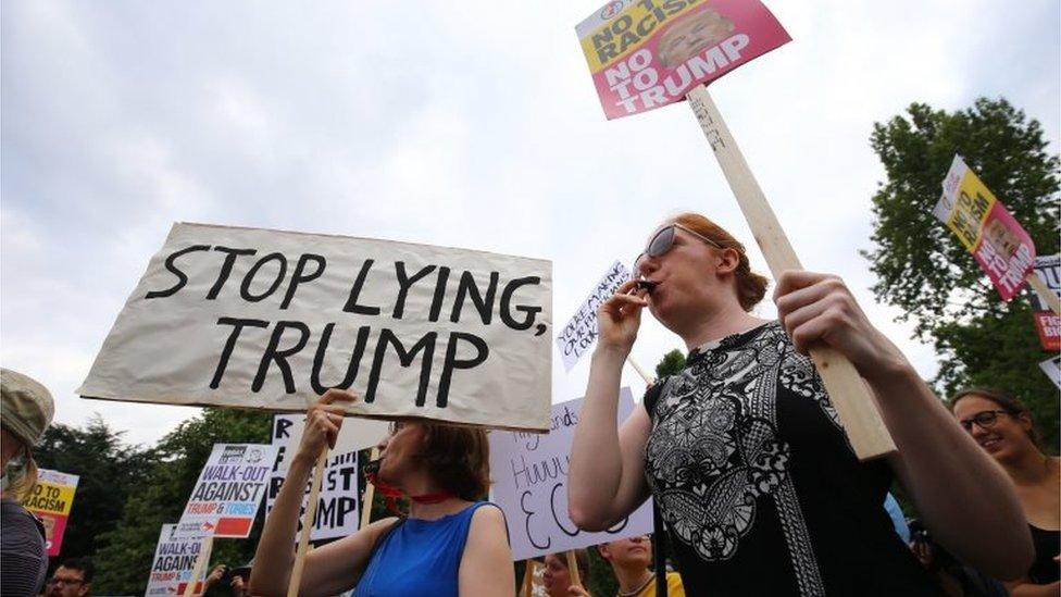 Protesters in Regent's Park