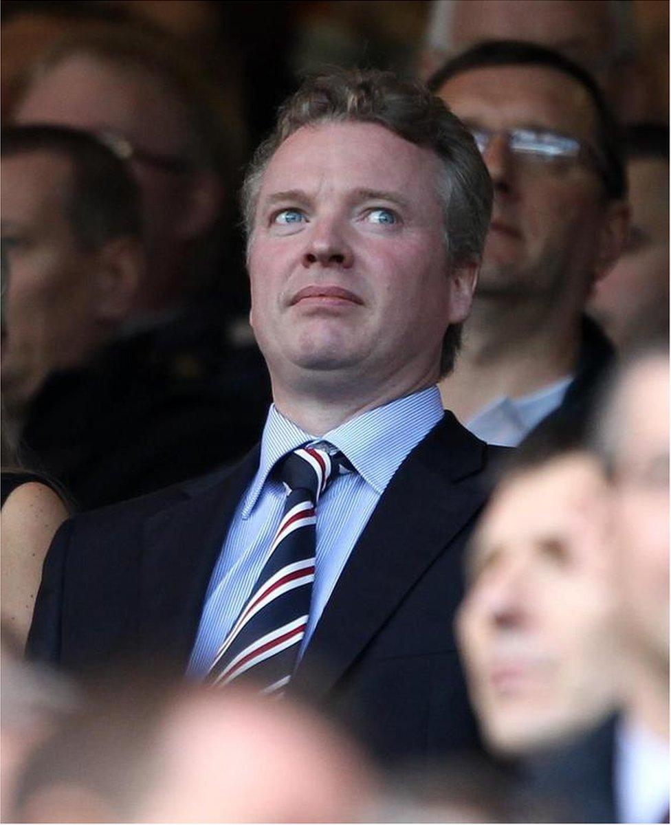 Craig Whyte during a Scottish Premier League match at Ibrox in Septmber 2011