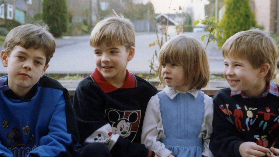 From left: siblings Rupert, Magnus, Izzy and Guy