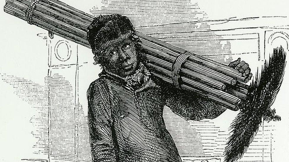 A London chimney sweep. From ''London Labour and the London Poor'', London, 1861.