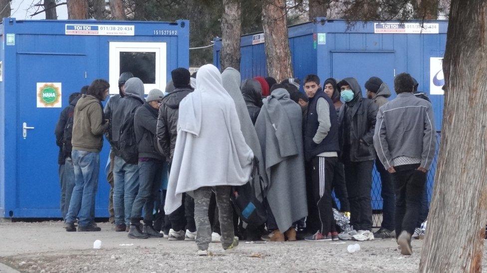 Migrants travelling along the Bulgaria-Serbia route