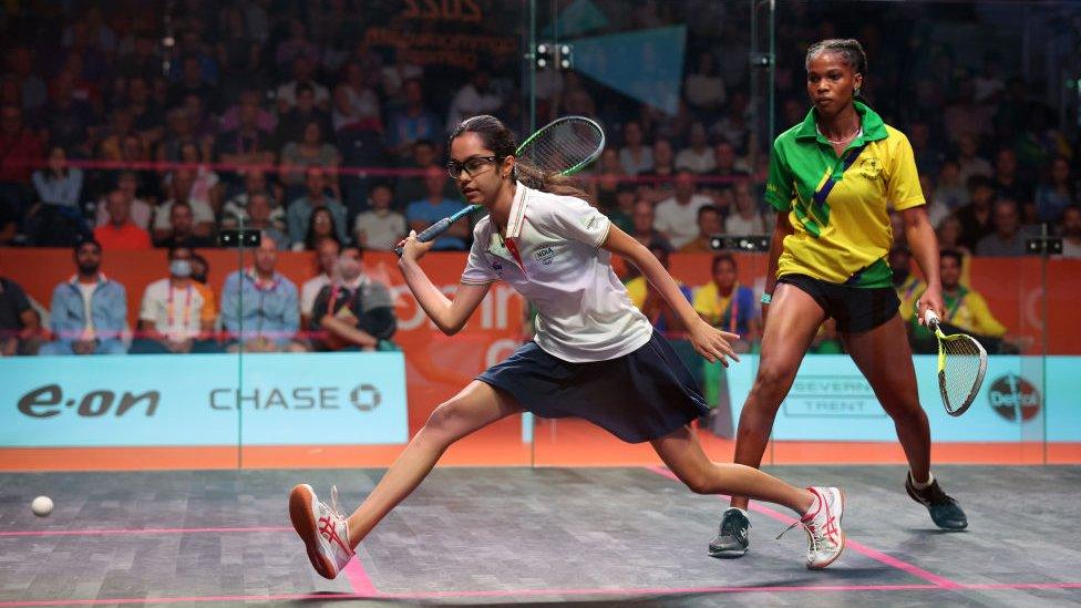 India's youngest competitor Anahat Singh won her first match in squash