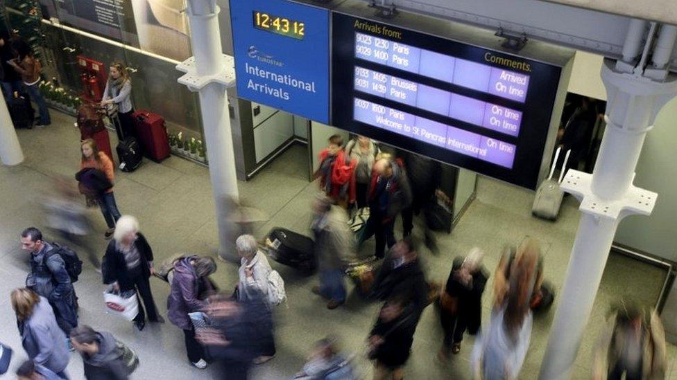 Eurostar arrivals St Pancras