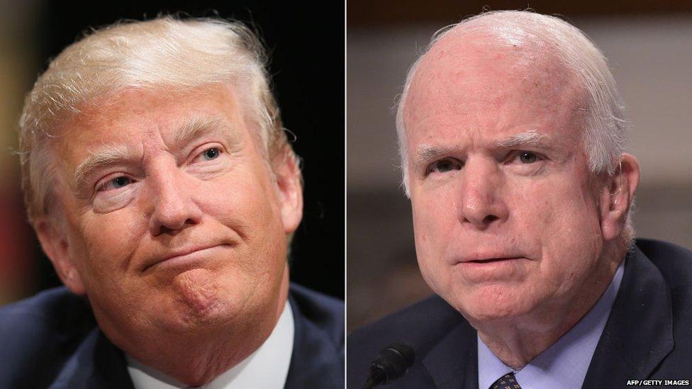 Donald Trump and John McCain