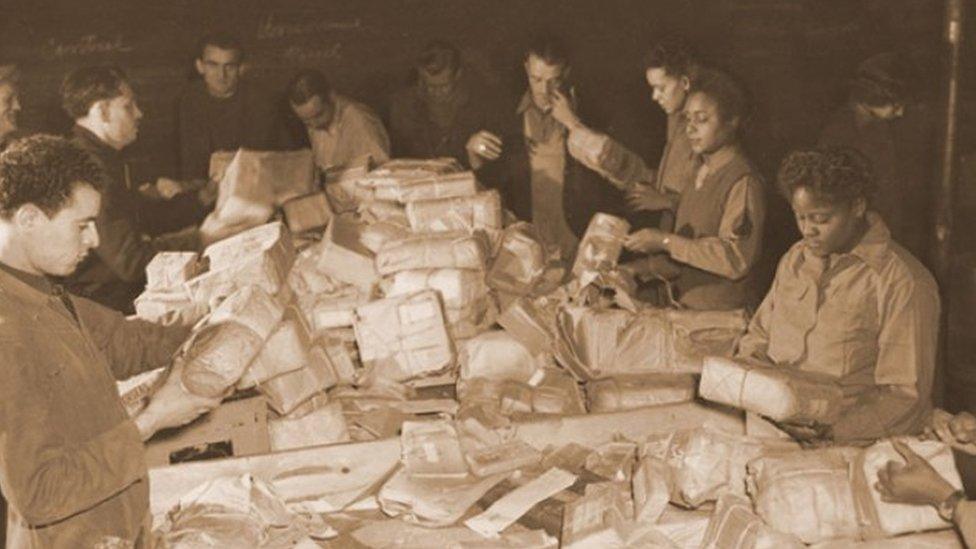 Army clearing post in World War Two