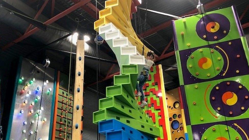 Child on Clip 'n Climb