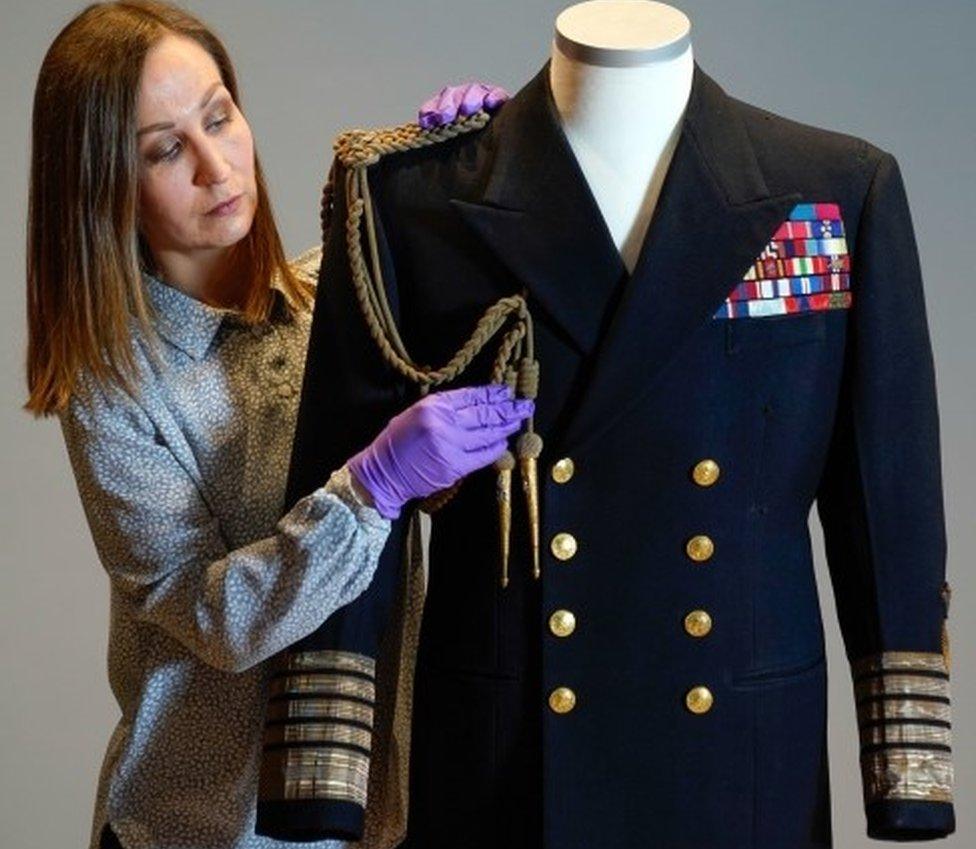 A naval uniform worn by the Duke of Edinburgh