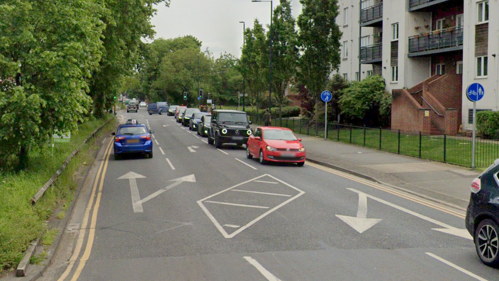 Bridge Road in Maidenhead, with cars driving along the road