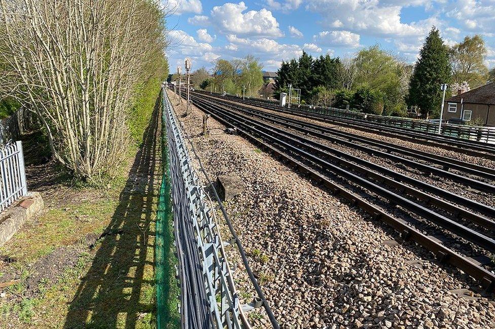 Stretch of line where incident took place