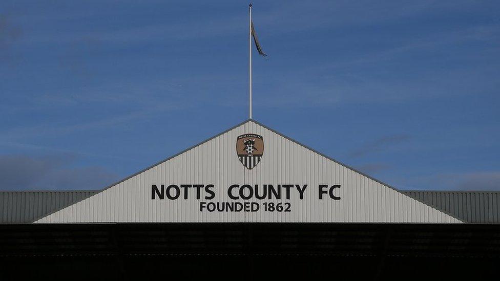 Notts County logo at Meadow Lane