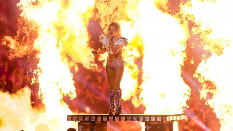 Lady Gaga performs at half-time show at NRG Stadium, Houston, Texas. Photo: 5 February 2017