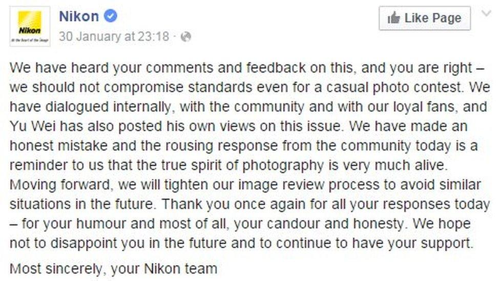 We have heard your comments and feedback on this, and you are right - we should not compromise standards even for a casual photo contest. We have dialogued internally, with the community and with our loyal fans, and Yu Wei has also posted his own views on this issue. We have made an honest mistake and the rousing response from the community today is a reminder to us that the true spirit of photography is very much alive. Moving forward, we will tighten our image review process to avoid similar situations in the future. Thank you once again for all your responses today - for your humour and most of all, your candour and honesty. We hope not to disappoint you in the future and to continue to have your support.