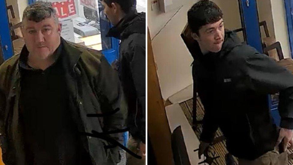 CCTV images of two men