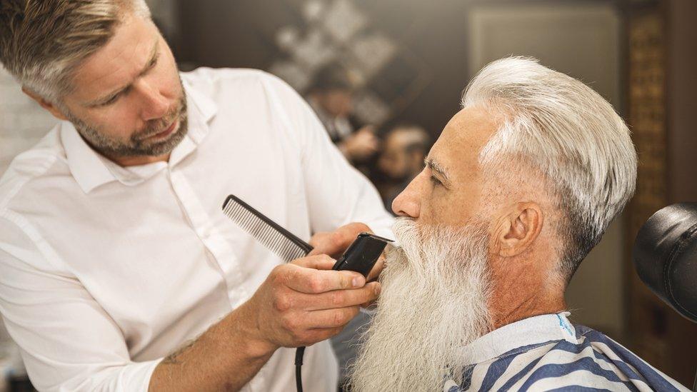 man at the barbers