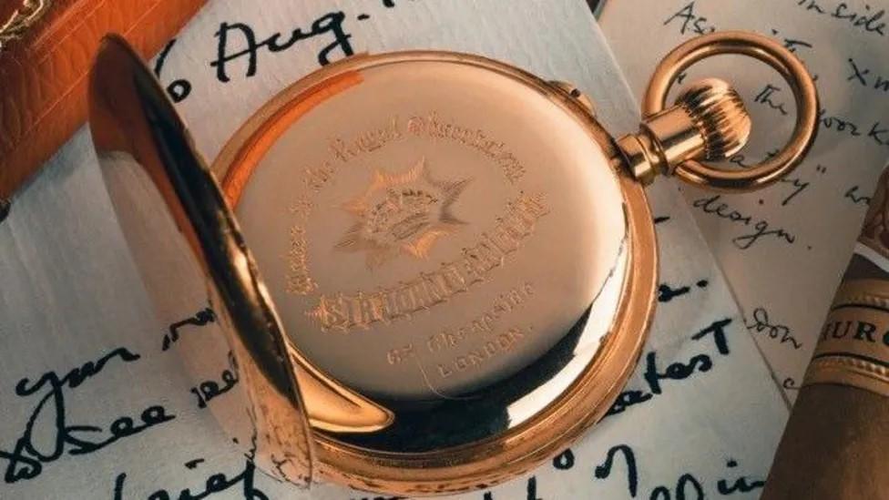 Gold pocket watch