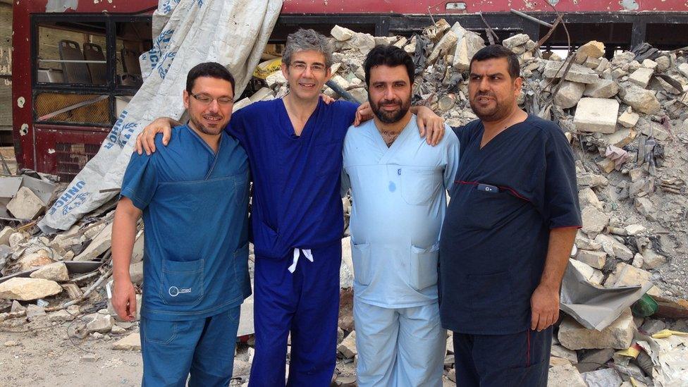 David Nott with fellow doctors