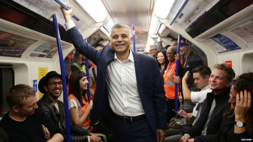 Sadiq Khan at the launch of Night Tube