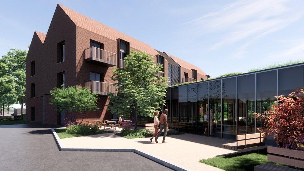 Architects’ images of the proposed development in Frimley