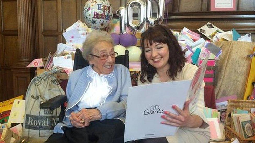 Winnie Blagden and BBC Radio Sheffield reporter Kat Harbourne