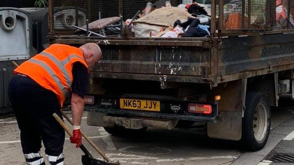 Fly-tipped rubbish