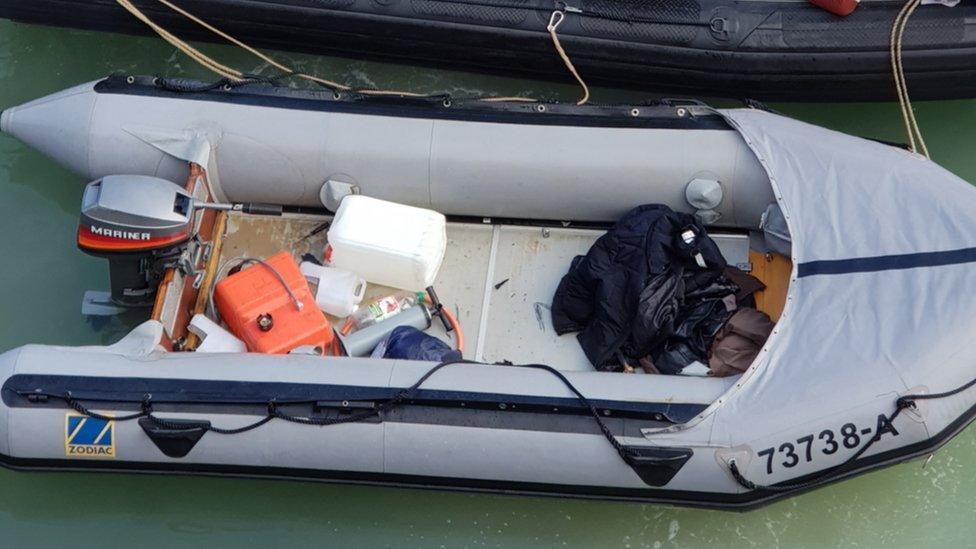 The boat used by migrants