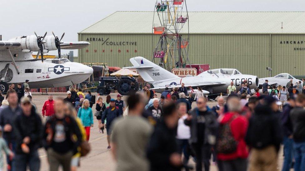 People at IWM Duxford air show