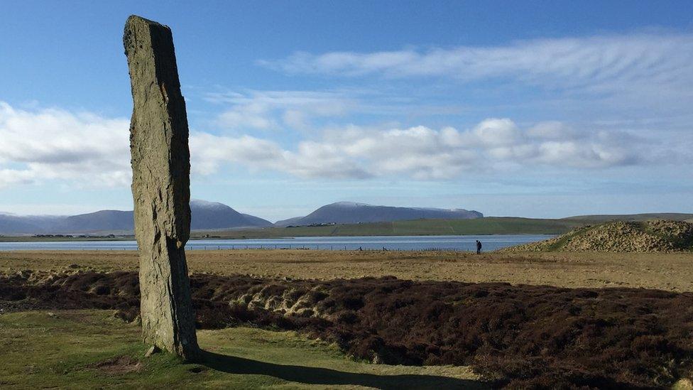 Standing stone in Orkney