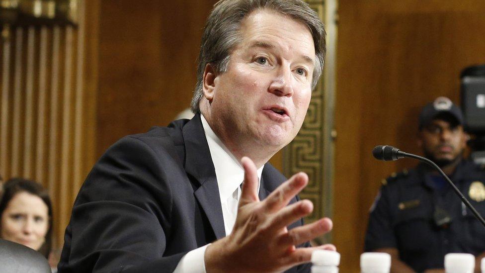 Supreme Court nominee Judge Brett Kavanaugh speaks at the Senate Judiciary Committee hearing. 28 Sept 2018