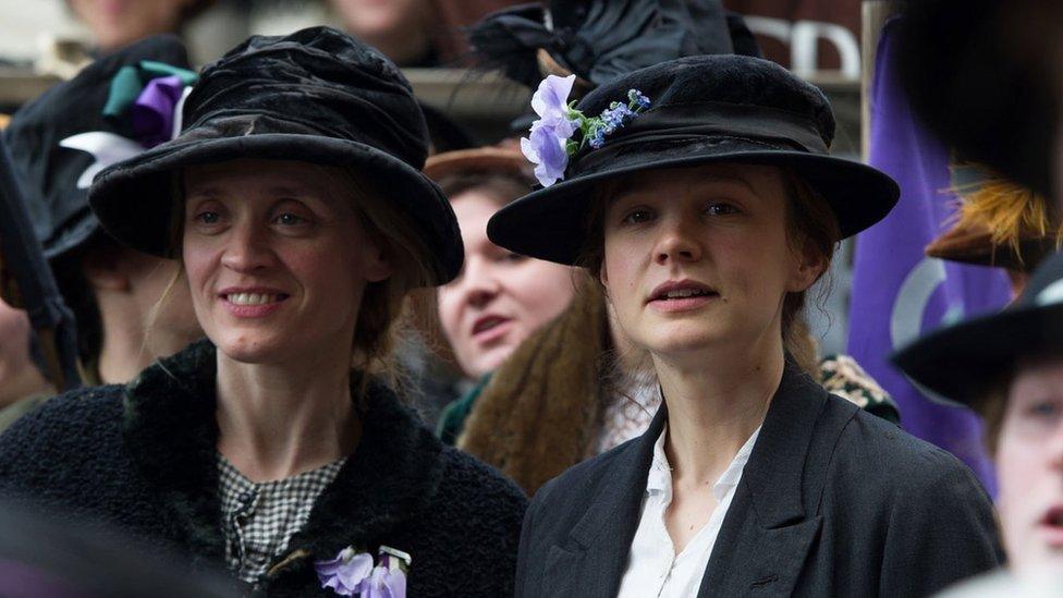 Anne-Marie Duff (left) and Carey Mulligan (right) in Suffragette