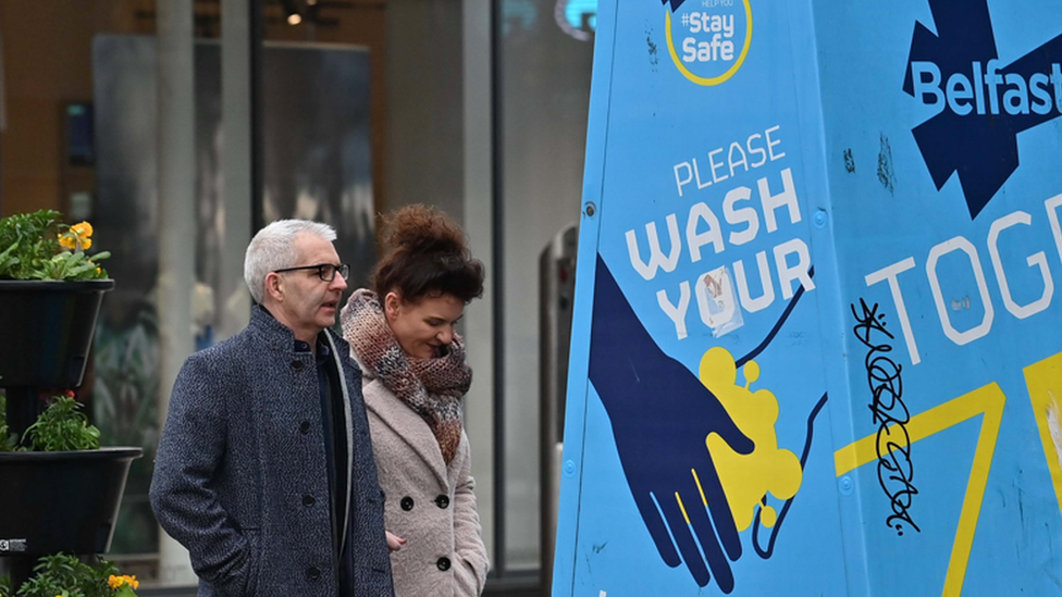 Shoppers in Belfast