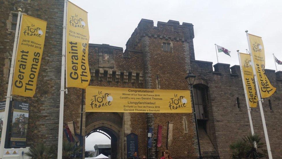 Cardiff council marked the celebration on Sunday morning