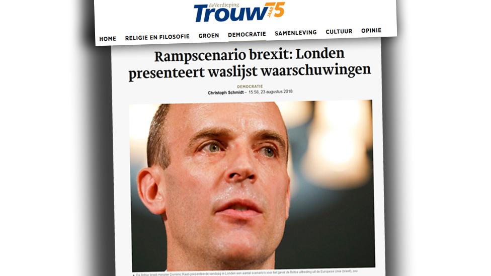 Screengrab from Dutch newspaper website Trouw