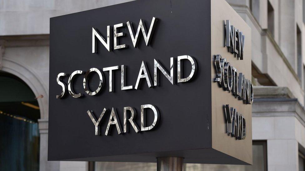 File image of the New Scotland Yard sign.