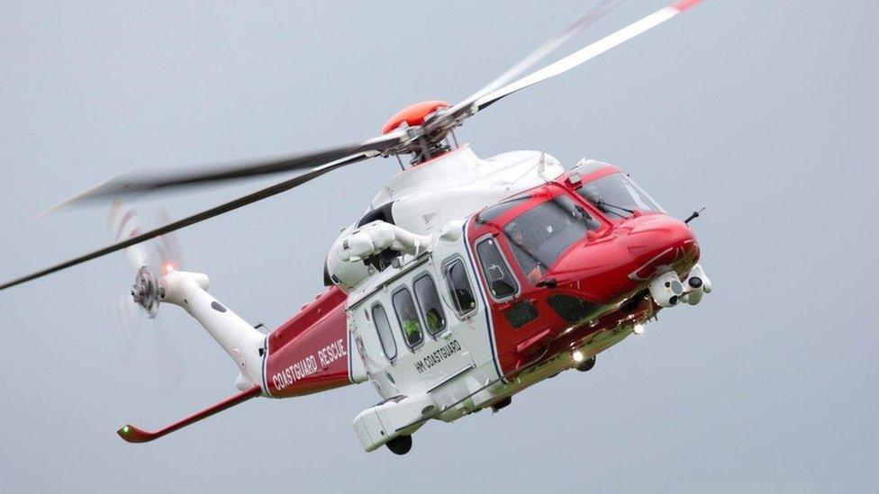 Coastguard helicopter