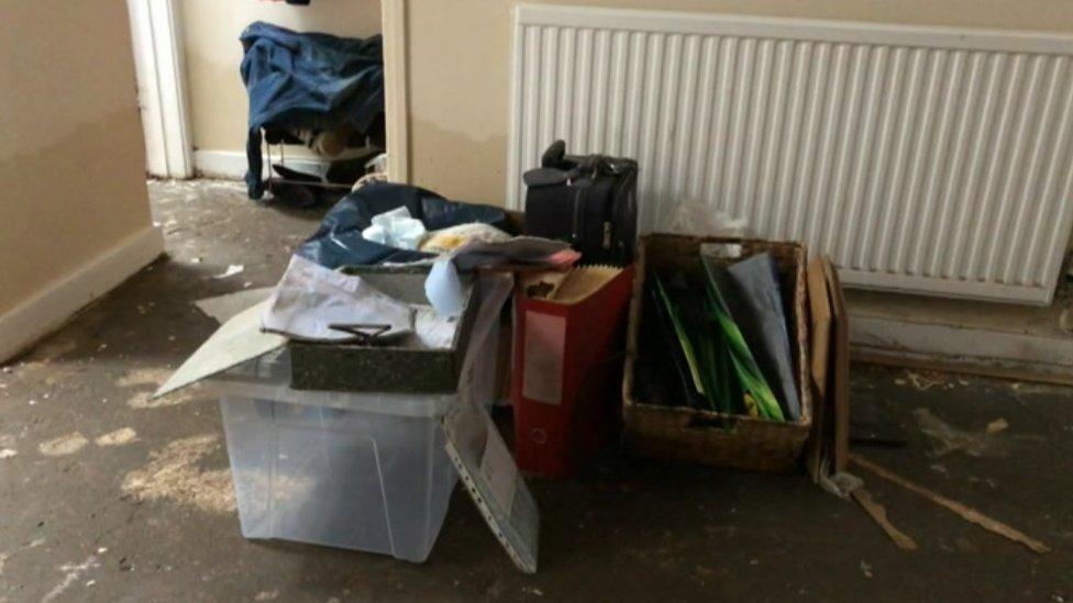 A flooded home in Trehafod