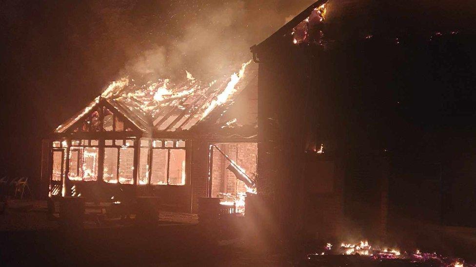 Fire at Crooked House Pub