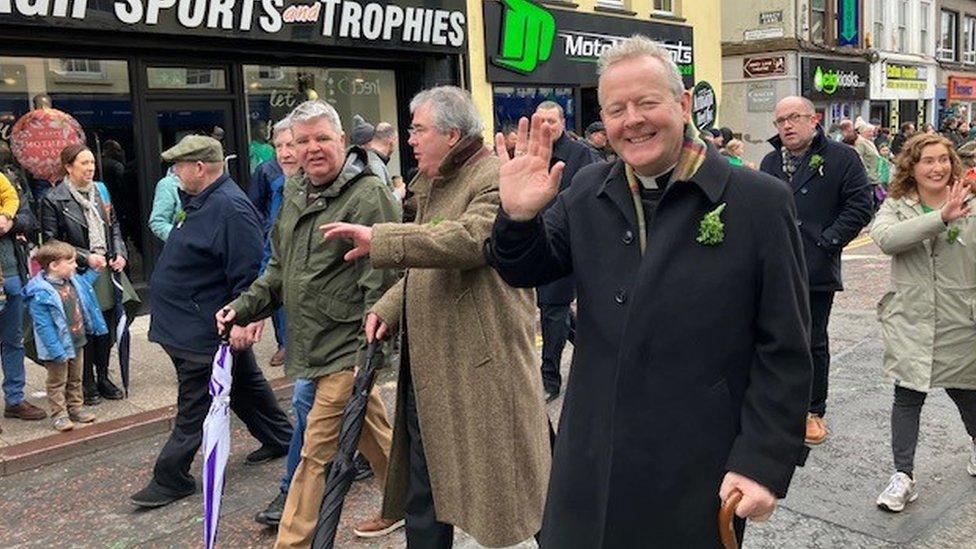 Archbishops John McDowell and Eamon Martin at St Patrick's parade