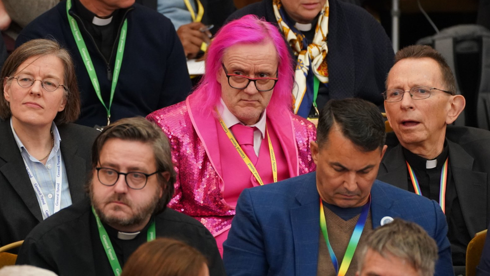 Members of the Church of England's Synod gathered at Church House in central London