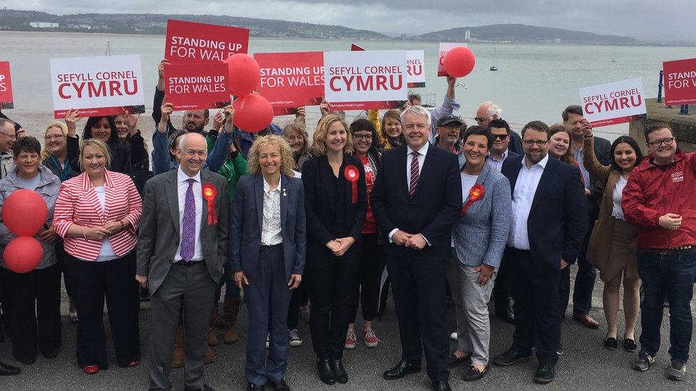 Labour celebrations in Mumbles