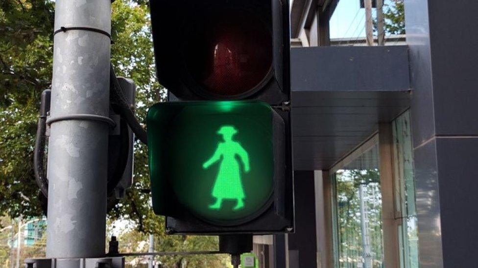 Another Melbourne council depicted Victoria's first female councillor in a pedestrian signal last year