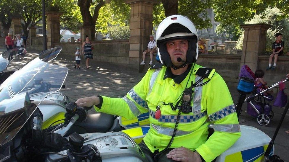 PC Briggs on bike