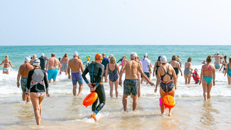 30 Bays In 30 Days Jersey swimmers