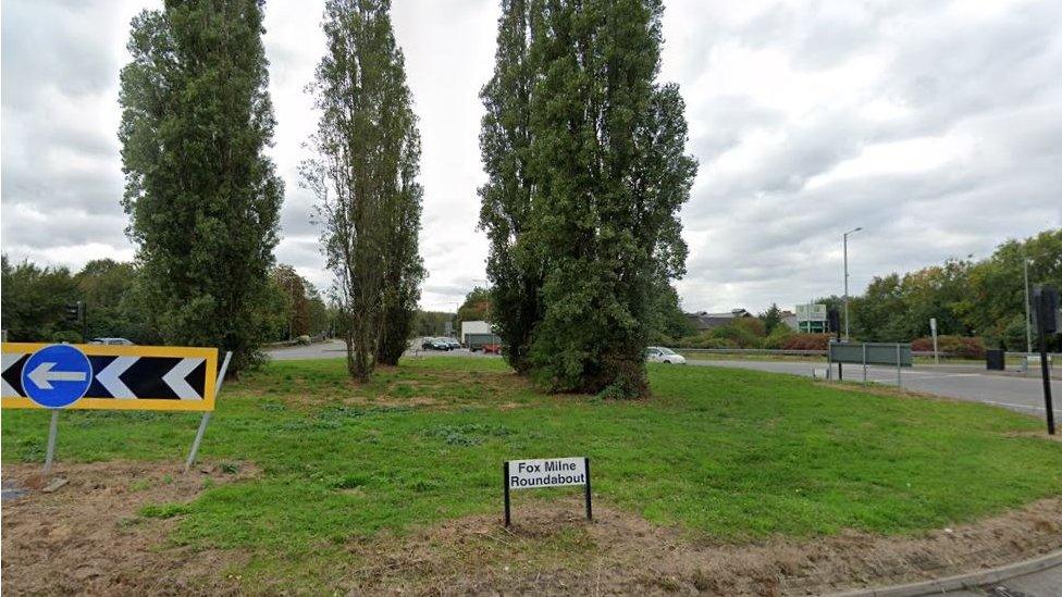 Fox Milne Roundabout in Milton Keynes