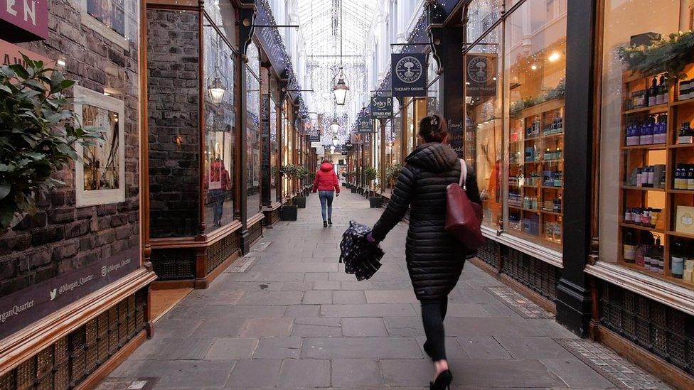 Inside the arcade