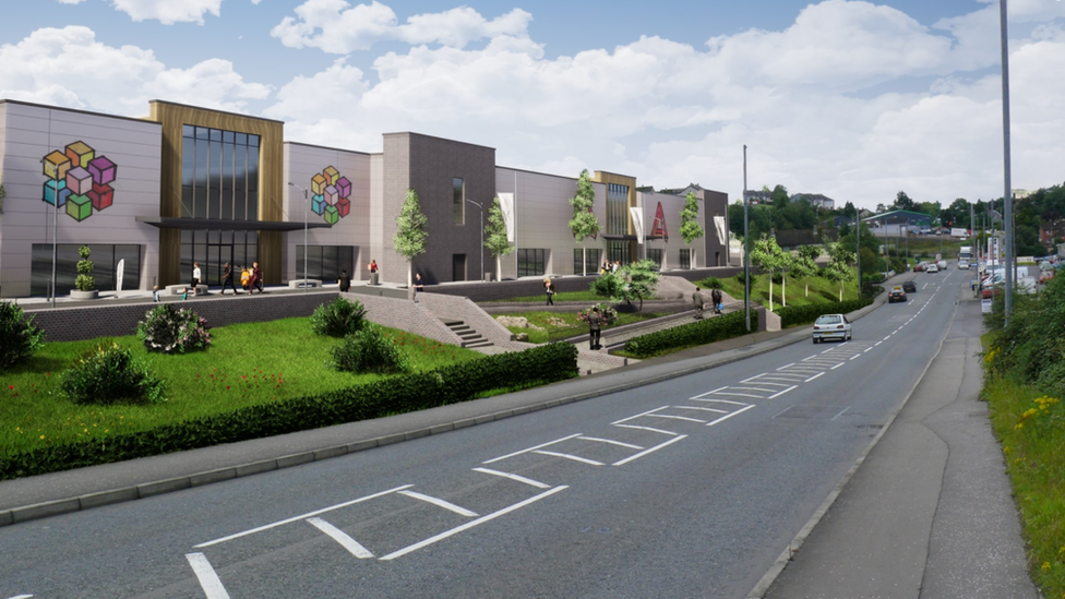 Graphic of proposed Lakelands Retail Park site plan