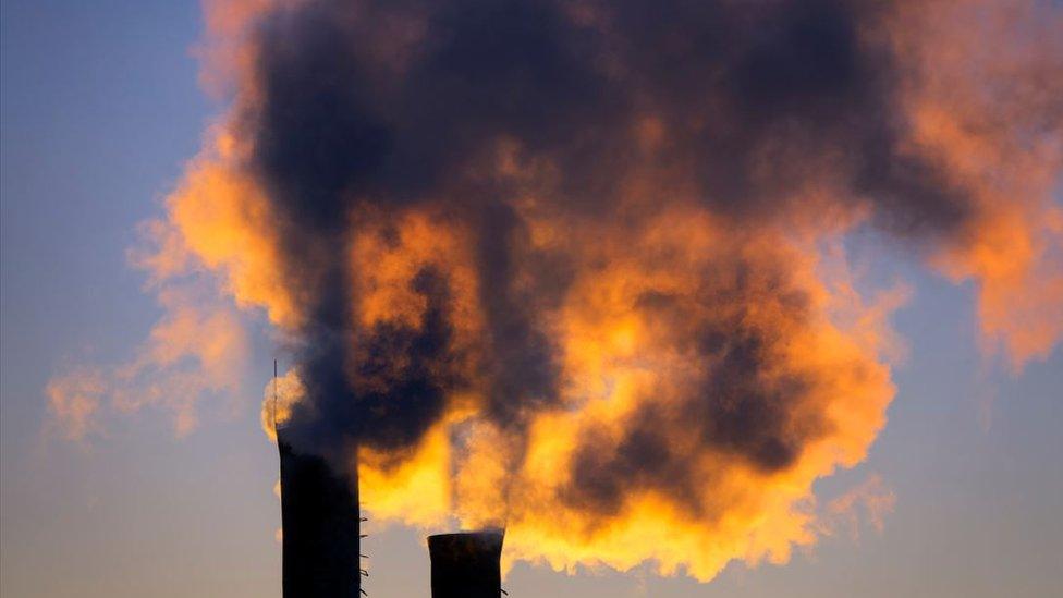 Smoke coming from industrial chimney